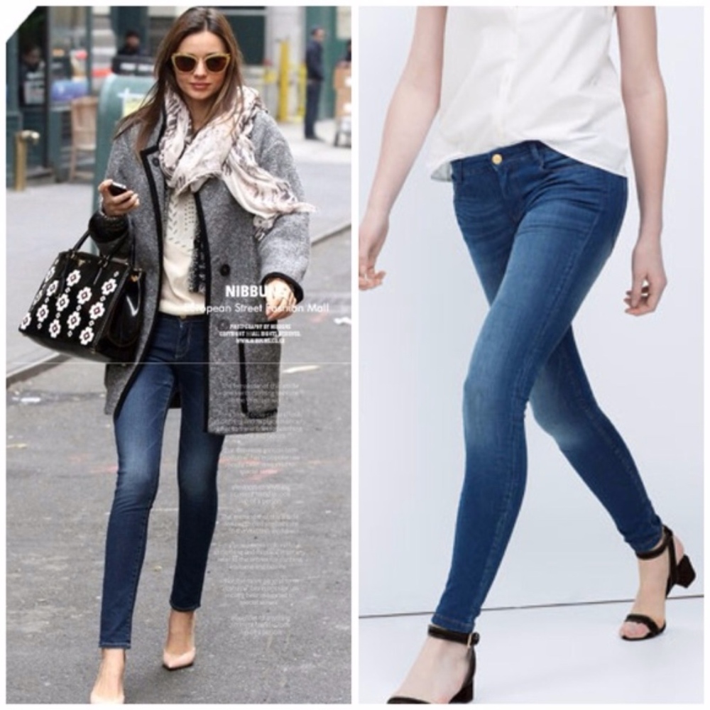 Zara Trafaluc Blue Skinny Jeans